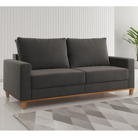 Sofá 3 Lugares 180cm Veludo Living