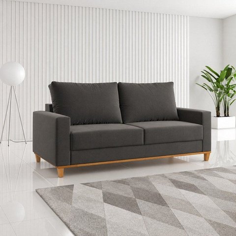 Sofá 3 Lugares 180cm Veludo Living