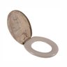 Assento Sanitário Almofadado Oval Marmorizado Bege Astra - 2