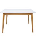 Ver imagem 2 de Mesa de Jantar 120x80cm Tampo MDF Laca Dallas Branco/Nozes