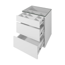 Ver imagem 3 de Mesa de Cabeceira Belize com Tampo de Vidro Branco