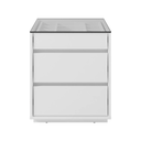 Ver imagem 6 de Mesa de Cabeceira Belize com Tampo de Vidro Branco