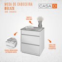 Ver imagem 5 de Mesa de Cabeceira Belize com Tampo de Vidro Branco
