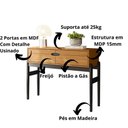 Ver imagem 3 de Aparador Retrô Intense com Pés de Madeira Freijó com Preto - Movelove