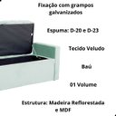 Ver imagem 4 de Kit Cabeceira e Calçadeira Baú Emma Veludo King 195 Cm
