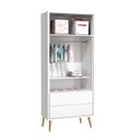 Ver imagem 3 de Jogo de Quarto Infantil Theo Guarda Roupa 2 Portas e Cômoda 6 Gavetas Branco Fosco com Pés Madeira N