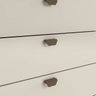 Cômoda 1 Porta 5 Gavetas Ferrara Cor Freijo Off White - Dj Moveis Dj Móveis - 3