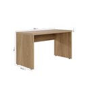Ver imagem 4 de Escrivaninha Mesa Escritório em Tamburato Acabamento em BP Ficus 135cm CabeCasa MadeiraOriginals Marrom