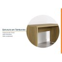 Ver imagem 5 de Escrivaninha Mesa Escritório em Tamburato Acabamento em BP Ficus 135cm CabeCasa MadeiraOriginals Marrom