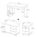 Ver imagem 3 de Kit 3 Peças com Escrivaninha Sky, Armário Baixo e Gaveteiro Day