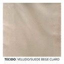 Ver imagem 5 de Kit Poltrona Puff Amamentação Encosto Alto Balanço Suede Bege