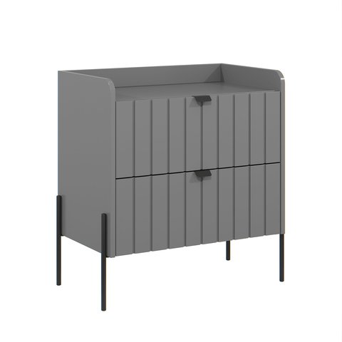 Mesa de Cabeceira Venus 60 com Base Preto:cinza