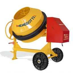 Betoneira 400l Rental com Motor Diesel Toyama 4,7hp com Roda Maciça Menegotti - 1