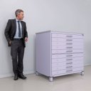 Ver imagem 5 de Mapoteca 10 Gavetas Map10 120,4cm X 122,3cm Aço