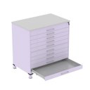Ver imagem 4 de Mapoteca 10 Gavetas MAP10 120,4cm x 122,3cm Aço Roxo/Lilás/Cinza