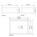 Ver imagem 3 de Cuba para Banheiro sem Apoio para Torneira Rubi Newstone Venturi