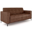 Ver imagem 1 de Sofá 3 Lugares Sala Living Industrial 180cm Senna K01 Couríssimo Marrom - Lyam Decor