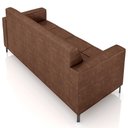 Ver imagem 7 de Sofá 3 Lugares Sala Living Industrial 180cm Senna K01 Couríssimo Marrom - Lyam Decor