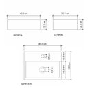 Ver imagem 3 de Cuba para Banheiro com Apoio para Torneira Safira Newstone Venturi