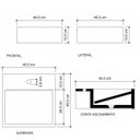 Ver imagem 3 de Cuba para Banheiro com Apoio para Torneira Fundo Oculto Jade Newstone Venturi