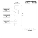 Ver imagem 3 de Kit Rodapé de MDF 30 Barras Frisadas de 7CMX2,40 Rende 72m Branco/Frisado Moldufama