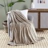 Manta Cobertor Queen Siberia Flannel Microfibra - Sand - 3