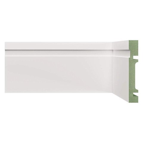 Kit Rodapé de MDF 30 Barras Frisadas de 10CMX2,40m Rende 72 Metros Branco/Frisado Moldufama