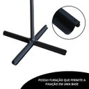 Ver imagem 4 de Ombrelone Lateral Suspenso Jardim 3 Metros com Led Alumínio Manivela Preto Importway Iwobll-300 Pt