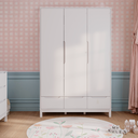 Ver imagem 7 de Guarda Roupa Infantil Quater 3 Portas Linha Cozy Branco Fosco