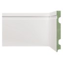 Ver imagem 1 de Kit Rodapé de MDF 20 Barras Frisadas de 15CMX2,40m Rende 48m Branco/Frisado Moldufama