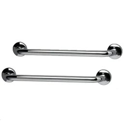 Alça Apoio 40cm Aço Inox Kit 2 Uni Barra Suporte Anti Queda Idoso Gestante Cadeirante Pcd Crianças B - 1