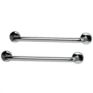 Alça Apoio 40cm Aço Inox Kit 2 Uni Barra Suporte Anti Queda Idoso Gestante Cadeirante Pcd Crianças B