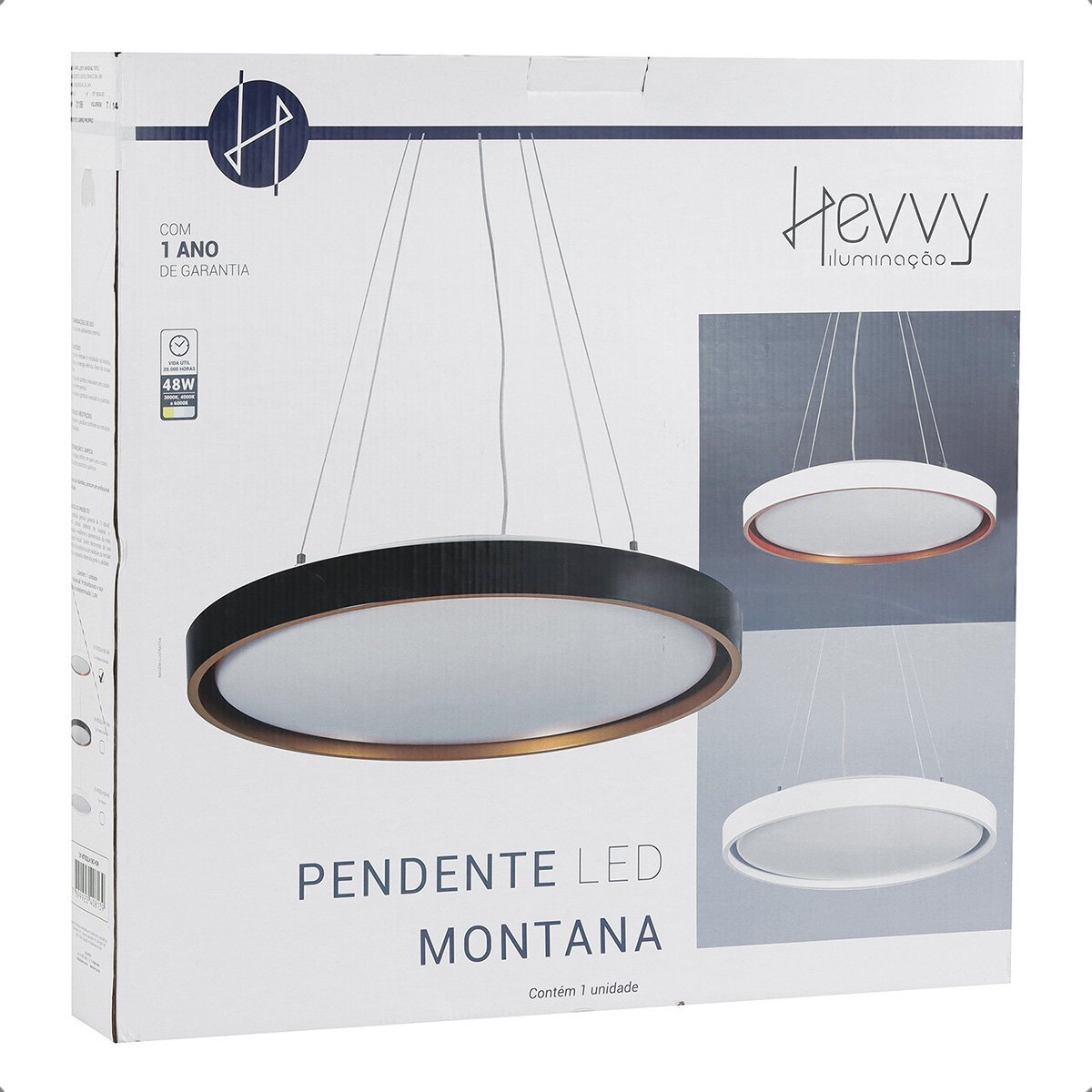 Pendente Led Redondo Branco Montana Hevvy Pendente, Montana, Branco, Hevvy, Luminária - 7