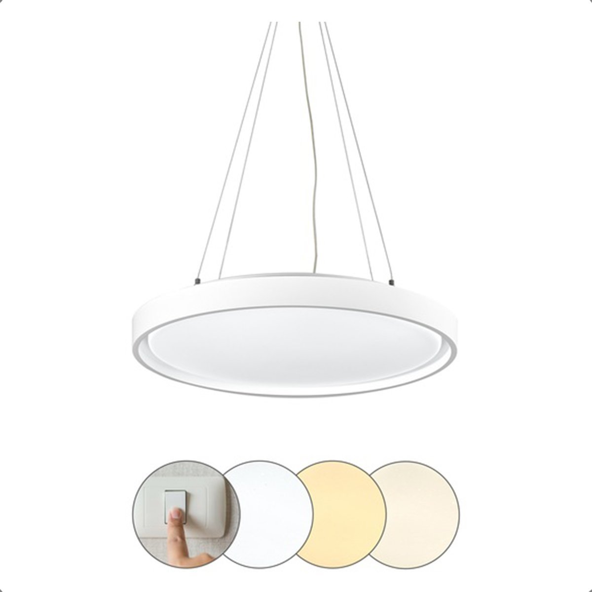Pendente Led Redondo Branco Montana Hevvy Pendente, Montana, Branco, Hevvy, Luminária - 5