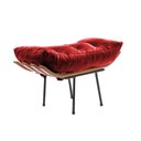 Ver imagem 6 de Poltrona Costela com Puff em Couro Sintético Vermelho
