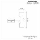 Ver imagem 3 de Kit Rodapé de MDF 10 Barras Frisadas de 5CMX2,40m Rende 24 Metros Branco/Frisado Moldufama