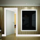 Ver imagem 2 de Kit Rodapé de MDF 10 Barras Frisadas de 5CMX2,40m Rende 24 Metros Branco/Frisado Moldufama