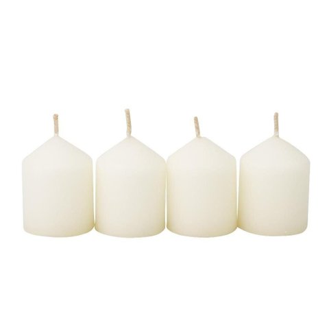 Vela Decorativa Pilar Marfim com 4 Unidades - A\casa