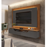 Painel Home Suspenso Ripado Treviso 2.1 com LED Para TV's até 70" Freijó Cinza Urbano DJ Móveis - 1