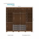 Ver imagem 5 de Guarda Roupa Casal 8 Portas 6 Gavetas Master com Espelho e Pés