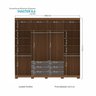 Guarda Roupa Casal com Espelho e Pés 8 Portas e 6 Gavetas Master - 5