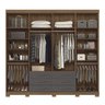 Guarda Roupa Casal com Espelho e Pés 8 Portas e 6 Gavetas Master - 4