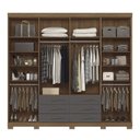 Ver imagem 3 de Guarda Roupa Casal 8 Portas 6 Gavetas Master com Espelho e Pés