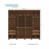 Guarda Roupa Casal 8 Portas 4 Gavetas Master Vip com Espelhos e Pés - 5
