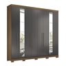 Guarda Roupa Casal 8 Portas 4 Gavetas Master Vip com Espelhos e Pés - 4