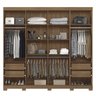 Guarda Roupa Casal 8 Portas 4 Gavetas Master Vip com Espelhos e Pés - 3