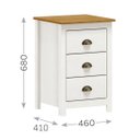 Ver imagem 5 de Conjunto Quarto: Cabeceira Cama, 2 Mesas de Cabeceiras Branco/freijó Topázio Madeira Pinus - Finestr