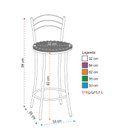 Ver imagem 2 de Kit 2 Banquetas Cromadas BC26-B D410