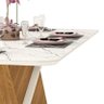 Mesa de Jantar Zoe Tampo Chanfrado Texturizado 200x100 Carvalho Europeu/granite - Pr Móveis - 3