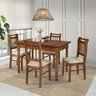 Mesa Retangular 4 Lugares em Madeira Maciça Mv Outlet Mel - 2